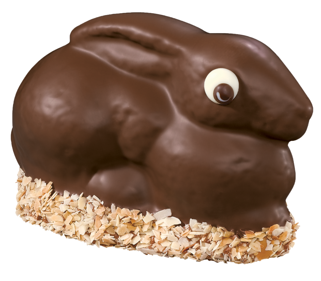Schokoladen-Biskuit-Hase Chakra Noir 70% - Confiserie Honold AG