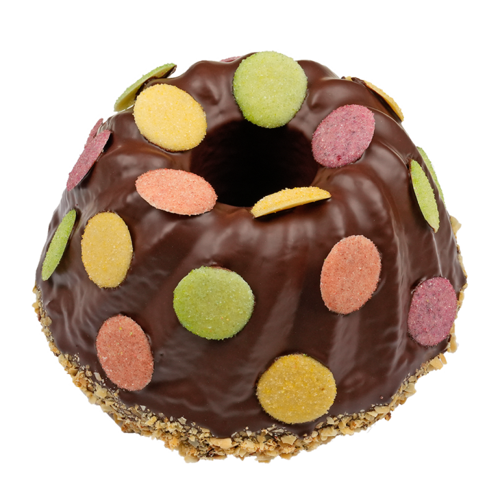 Gugelhopf mit Schokoladenstücke und Jetons - Confiserie Honold AG